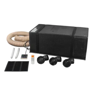 Bankairco voor camper – stille en efficiënte airconditioning onder bank gemonteerd