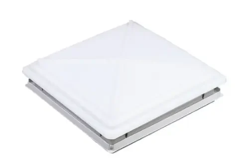 MPK Dakluik 40×40 cm Melkglas – Grote Kap met Combirolo (Grijs)