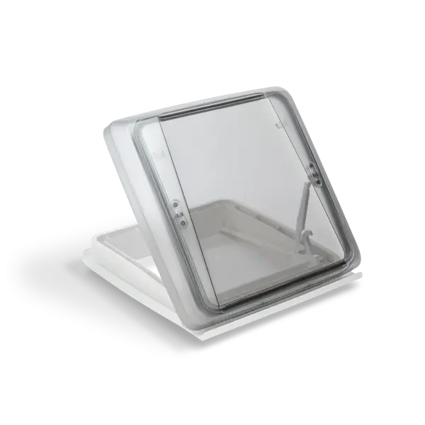MPK Dakluik VisionStar M Pro LED 40×40 cm – Signaalwit – Zonder Ventilatie (Hor + Verduistering plissé)