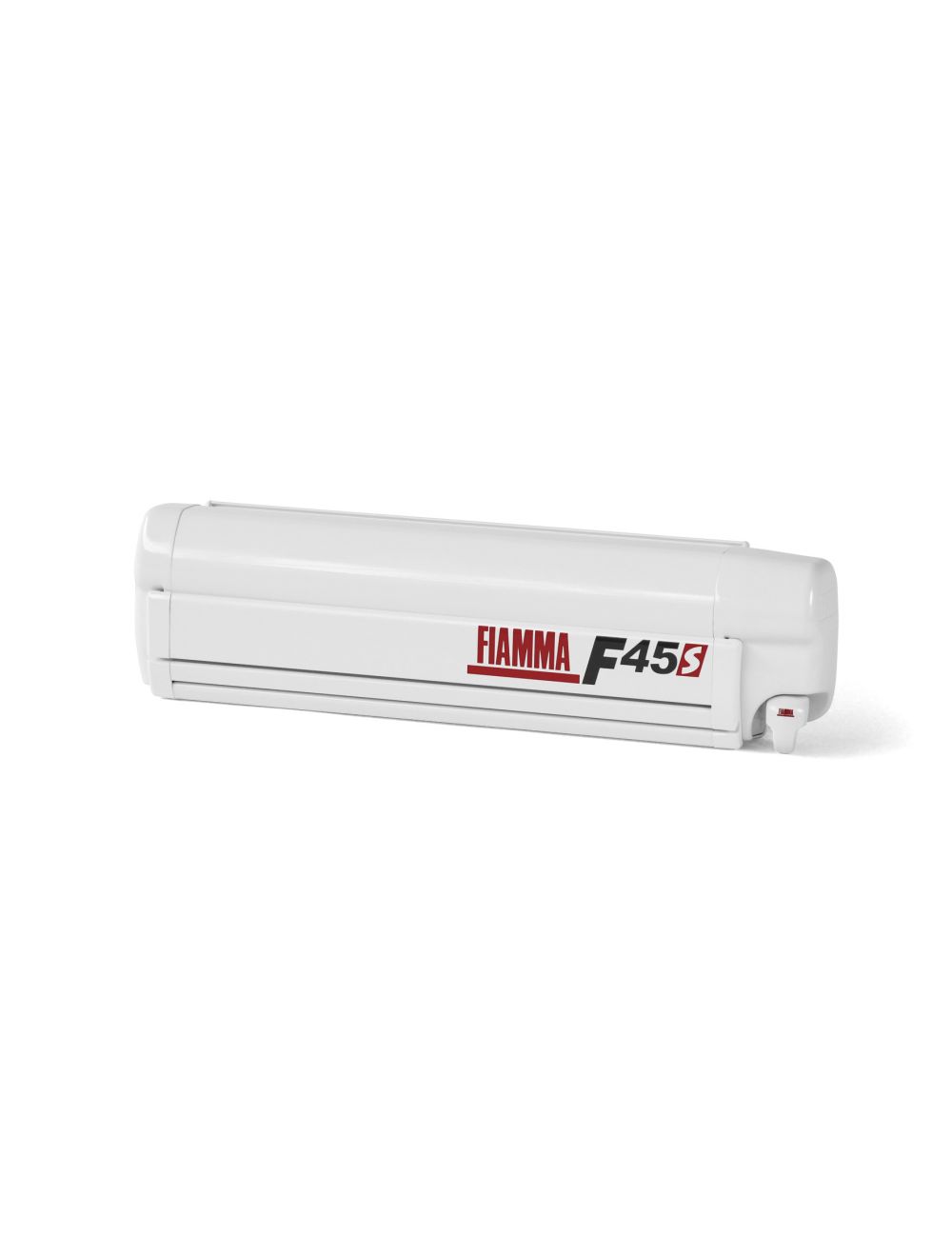 Fiamma F45L 500 Cassetteluifel – Polar White behuizing – Royal Grey doek – Montage mogelijk