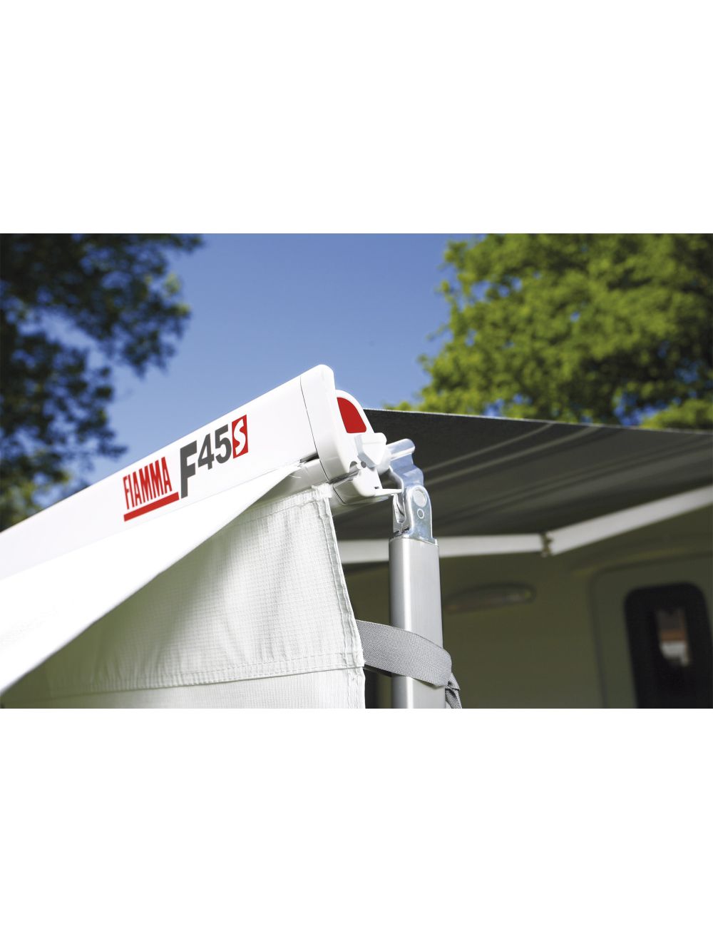 Fiamma F45L 500 Cassetteluifel – Polar White behuizing – Royal Grey doek – Montage mogelijk - Afbeelding 12