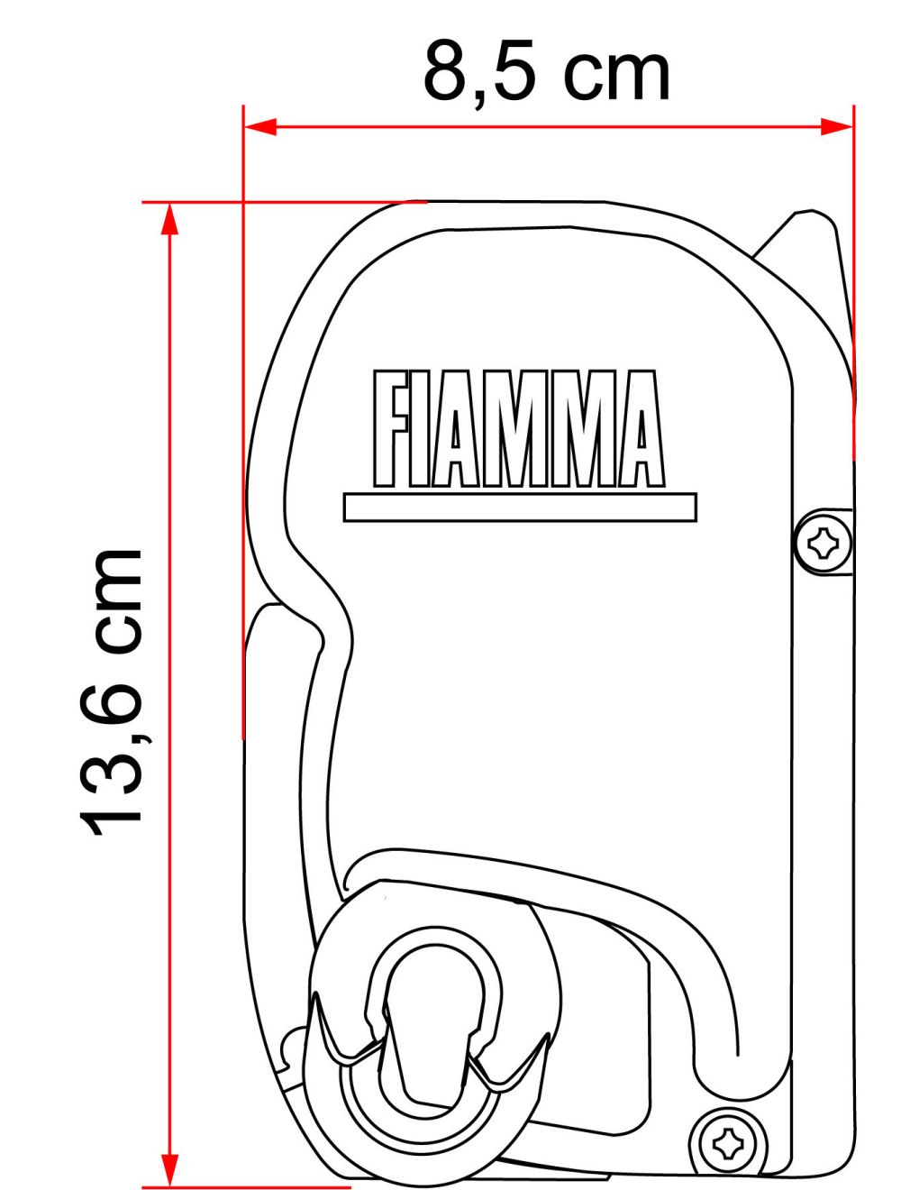 Fiamma F45L 500 Cassetteluifel – Polar White behuizing – Royal Blue doek – Montage mogelijk - Afbeelding 8