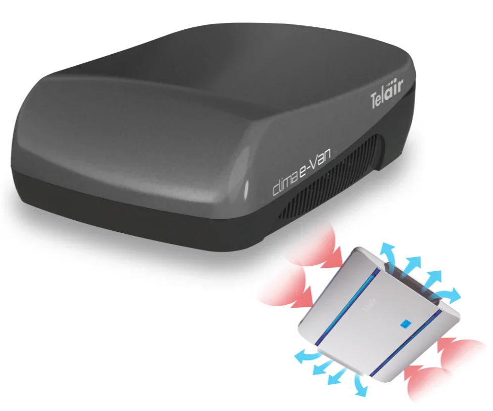 Telair Clima e-VAN 3 7400HN Black – 3.0 kW dakairco met verwarming - Afbeelding 7