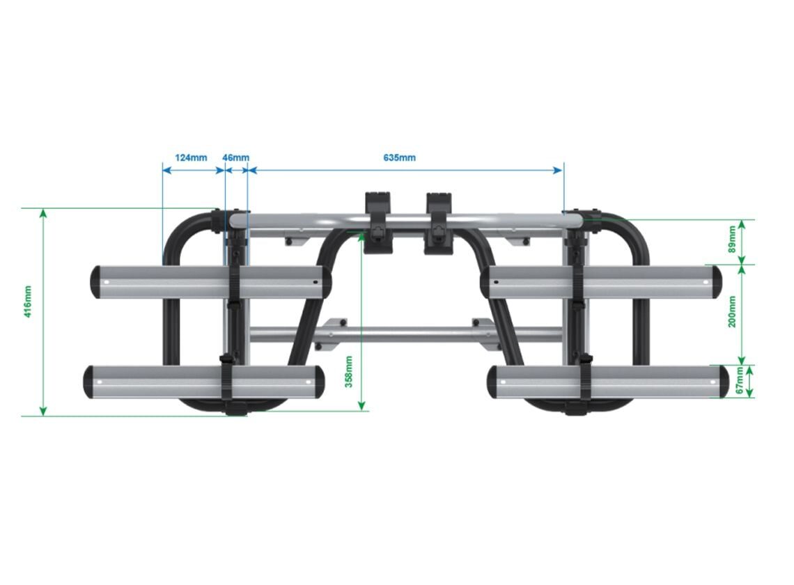 Enduro BC260 Fietsendrager Zwart – Disselmodel voor caravan Professionele montage mogelijk - Afbeelding 3