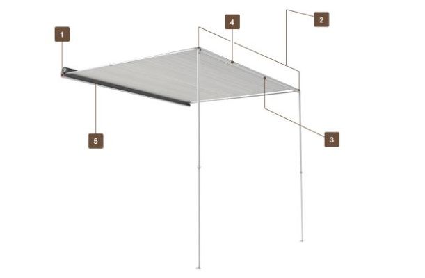 Fiamma F35 Pro 270 cassetteluifel Titanium – Royal Grey | montage mogelijk (excl. adapters) - Afbeelding 8
