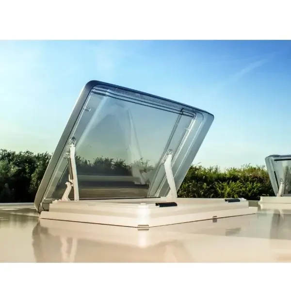 MPK Dakluik VisionStar L Pro 70×50 cm – Wit – Zonder Ventilatie (Dubbele Plissé: Hor + Verduistering)