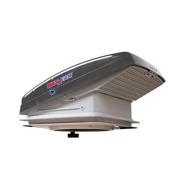 MaxxAir MaxxFan Deluxe Compact transparant dakventilator voor 28 x 28 cm dakopening