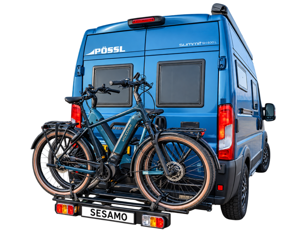 Sesamo buscamper fietsendrager met fietsen, zonder achtergrond